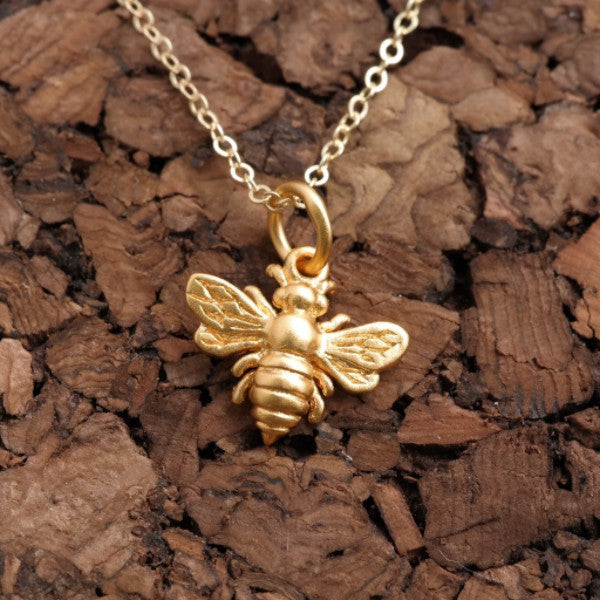 Sterling Silver Bee Necklace - Asheville Bee Charmer