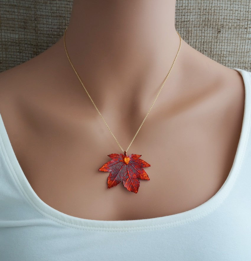 Sterling Silver Maple Leaf Necklace — Sugar House Jewelry