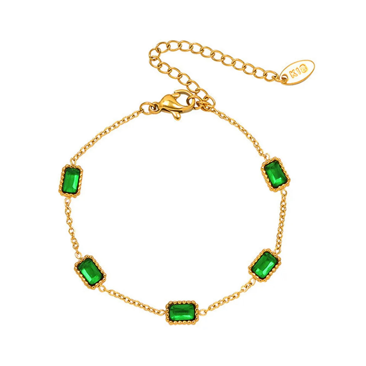 Green CZ Bracelet – Friction Jewelry Inc