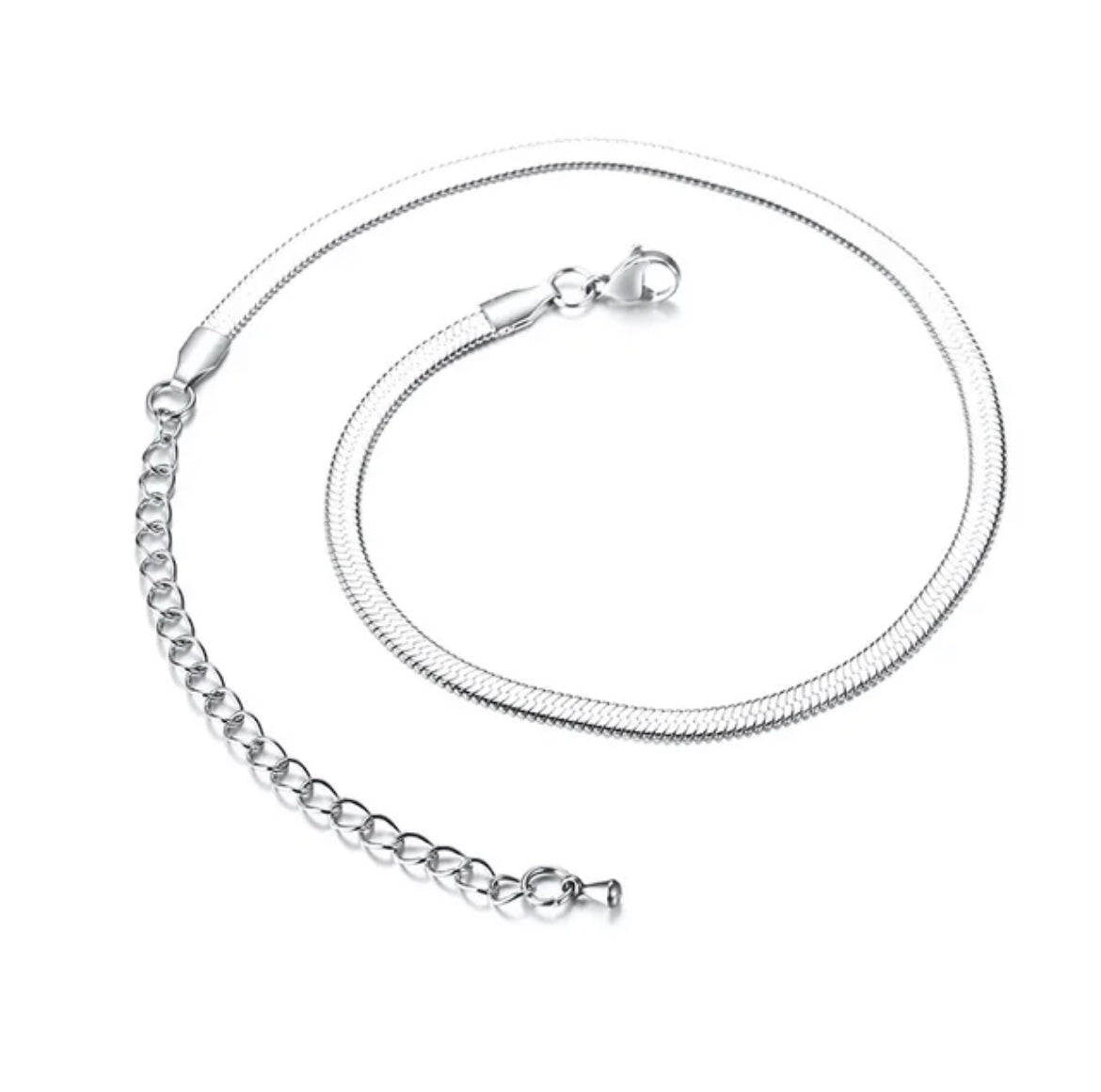 5mm Silver Herringbone Chain Necklace for Men | Classy Men Collection